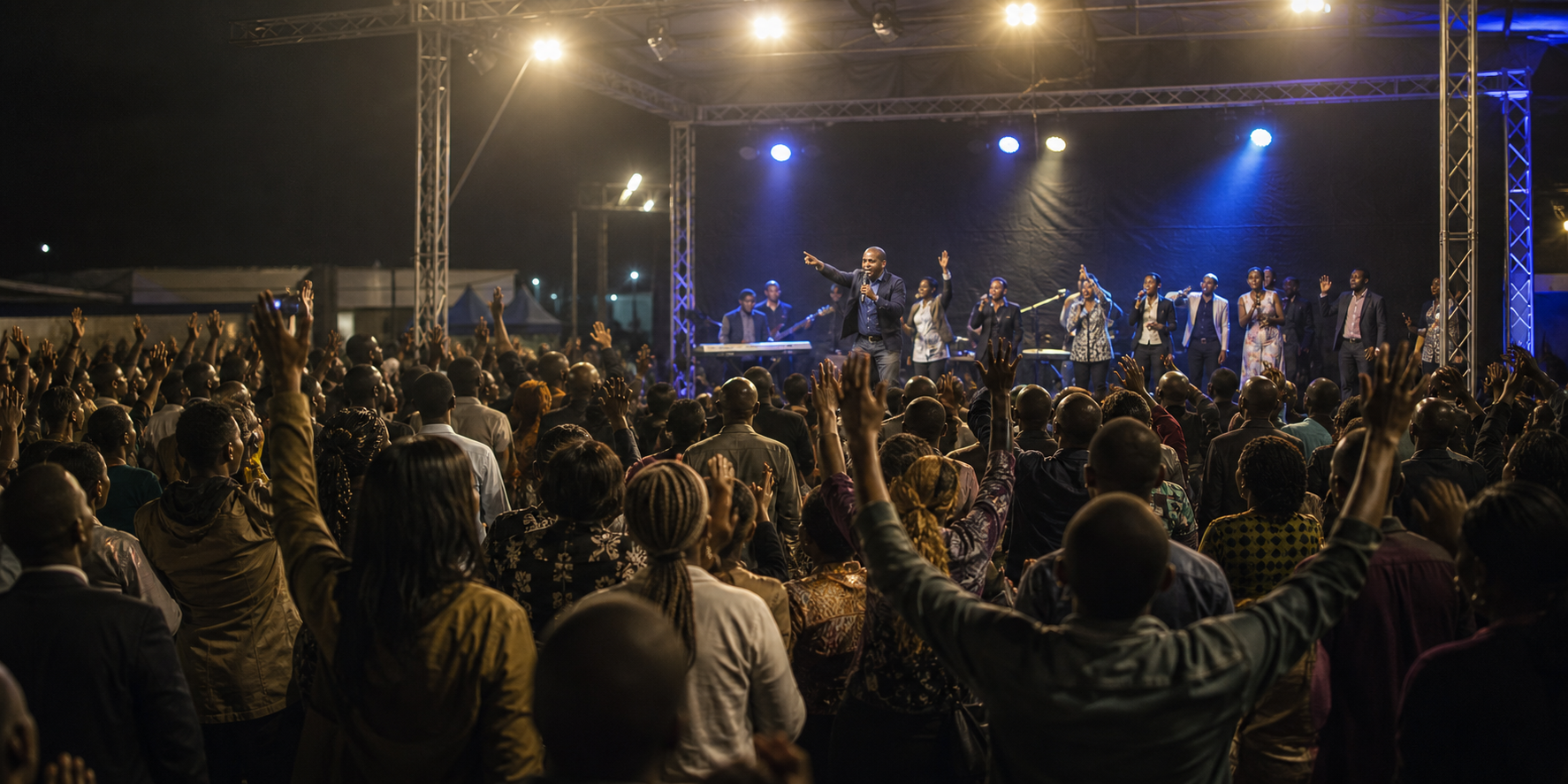 Kingdom worship — massive night gathering